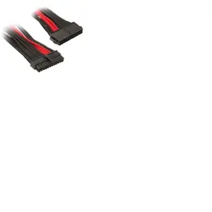 Comparateur de prix : Silverstone SilverSton PP07-MBBR Cable Extensor de Alimentación 24 Pin Macho/Hembra 30cm Negro/Rojo