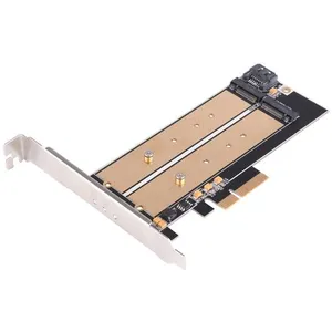 SilverStone SST-ECM22 - SuperSpeed Carte PCI-E Express x4 vers M.2 (NGFF) et SATA vers M.2, Refroidissement supérieur, Prend en c