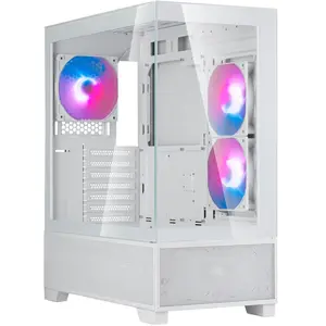 Boîtier PC SilverStone Lucid 05 Mid-Tower ATX Blanche Panneau Verre pas cher
