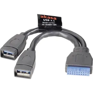 Akasa Adaptateur USB 3.0 Interne - AK-CBUB09-15BK - 15 cm pas cher