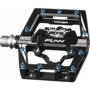 Comparateur de prix : Funn Pédale Mamba S en Aluminium Noir/Bleu - Double Usage SPD/Plat, 465g