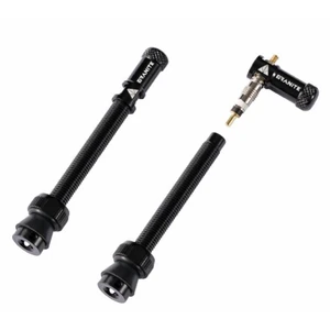 Comparateur de prix : Paire de valves tubeless granite design juicy nipple 60 mm avec bouchons demonte obus noir