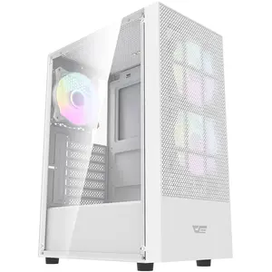 Darkflash A290 Computer Case + 3 Fans (white) pas cher