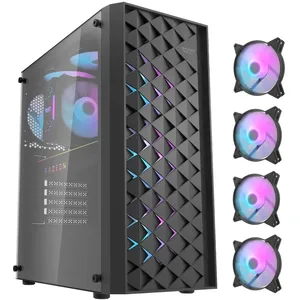 darkFlash DK351 Computer Case + 4 Fans (Black) pas cher