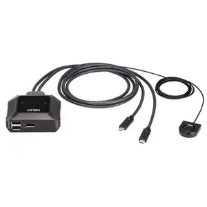 Comparateur de prix : ATEN 2-Port USB-C 4K DisplayPort KVM-Switch mit Remote-Port-Wähler () - US3312