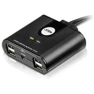 Commutateur USB - ATEN - US224 - 2 Ports - Partage de périphériques - Noir pas cher