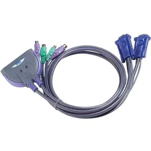 Cs62s Switch Kvm 2 Ports Vga/ps2 Câbles Intégrés 90cm Aten pas cher