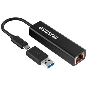 ASUSTOR (AS-U2.5G2) Adaptateur USB-C 3.2 vers 2.5-Gigabit Ethernet Base-T, Adaptateur Type-A, boîtier en Aluminium pas cher