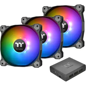 Comparateur de prix : THERMALTAKE Lot de 3 ventilateurs Pure Plus 12 RGB - Pour boîtier
