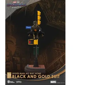 BEAST KINGDOM Figurine D-Stage Marvel Spider-Man No Way Home Costume noir et or