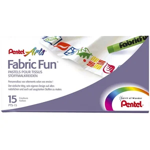 Pentel GmbH PTS15 Lot de 15 crayons pour tissu Étui en plastique pas cher
