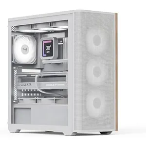 AeroCool Boîtier de tour intermédiaire D501A, façade en maille accentu... pas cher