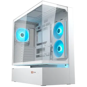 Comparateur de prix : Boîtier Cougar CGR-2DA4W Blanc Midi Tower ATX RGB Verre trempé Gaming