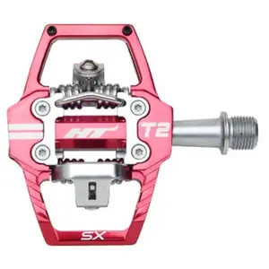 Paire de pedales automatiques ht components t2 sx rougeVendu parla-becanerie