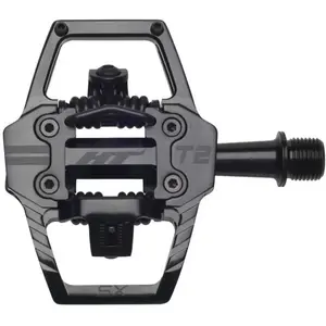Paire de pedales automatiques ht components t2 sx noir brillantVendu parla-becanerie
