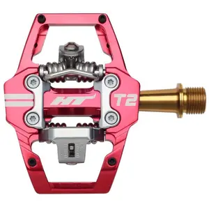 Comparateur de prix : Pedales automatiques ht components t2 titane rouge
