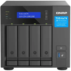 Comparateur de prix : QNAP TVS-H474 NAS 4 baies Intel Pentium G7400 8GB DDR4 2x 2.5GbE Tour Noir