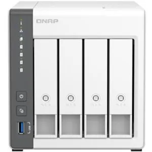QNAP TS-433 NAS Tower ARM Cortex-A55 4 GB 0 TB QNAP QTS White pas cher