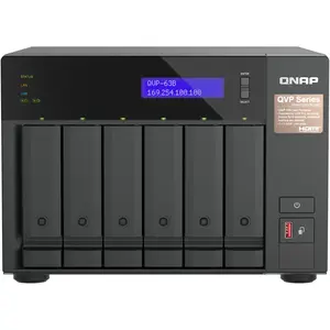 QNAP QVP-63B 8-CH 6 BAIES, NAS, Noir pas cher