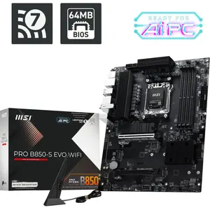 MSI MB AMD AM5 PRO B850-S EVO WIFI (AM5, AMD B850, ATX), Carte mère pas cher