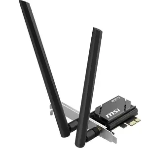 MSI HERALD BE6500 WiFi 7 PCIe Card (PCIe), Carte réseau, Noir pas cher
