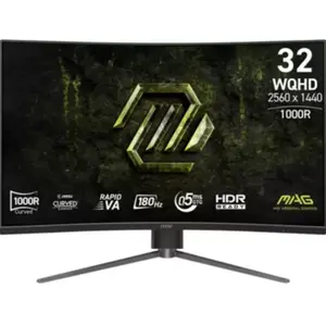 Ecran PC Gamer MSI MAG 325CQPF E18 32'' Incurvé WQHD 180Hz Fast VA pas cher