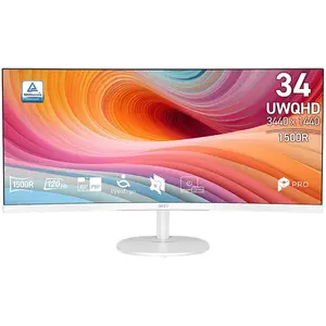 Écran MSI Pro MP341CQW E12 34'' UltraWide Quad HD VA 21:9 120 Hz blanc