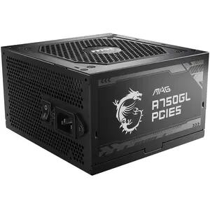 Comparateur de prix : Alimentation PC modulaire MSI MAG A750GL PCIE5 750W 80 PLUS Gold noir