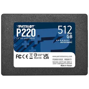 Comparateur de prix : Disque Dur Patriot P220 512GB SSD 2,5" SATA III 550Mo/s Performance