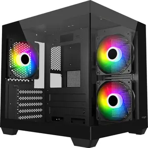 Fortron Boîtier PC FSP S140-BA Mini Tower ARGB Noir mATX/Mini-ITX Verre Trempé