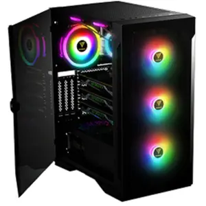 GAMDIAS Boitier Moyen Tour ATX Talos E2 Elite RGB avec panneaux vitrés (Noir) pas cher