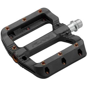 Pédales FUNN Black Magic FLAT Noir/Orange 103x98x17mm, 360gVendu paramazon