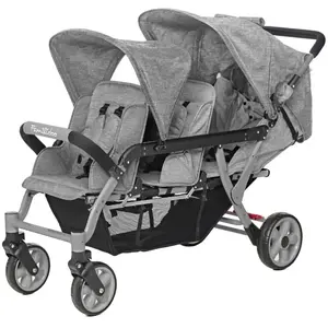 Poussette triple Familidoo Lidoo H3E + Ergondrive Full Grey