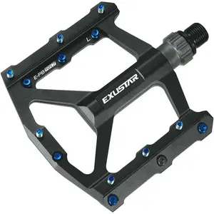 Comparateur de prix : Pédale Flat Exustar E-PB557 en Aluminium CNC Noir 113x105mm, 312g