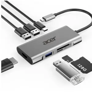 Acer hub usb-c 10 en 1 gris 4712842944553 pas cher
