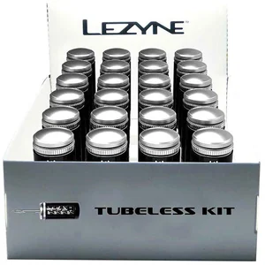 Comparateur de prix : Kit de Réparation Pneus Tubeless Lezyne 24 Pièces Noir avec Outil et Boîte