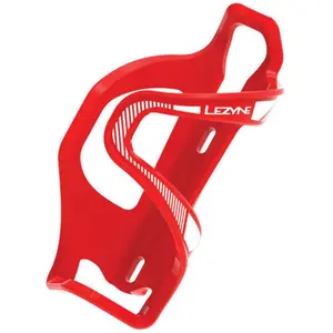 Porte bidon lezyne flow cage sl enhanced entree laterale  cote gauche  rouge