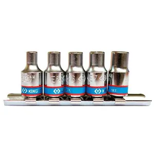 Comparateur de prix : KING TONY 2105PR Jeu de Douilles Torx® sur Rail, Set de 5, 1/4"