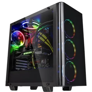 Thermaltake View 21 TG - Tempered Glass Edition - tour - ATX - pas d'alimentation - noir - USB/Audio pas cher