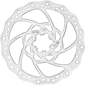 Disque épaisseur 2.3mm - 6 trous Tektro tr203-17 Argenté 203 mm ABRT000074 pas cher