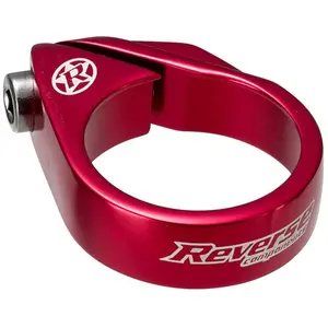 Reverse collier de selle a vis diametre 34 9 mm rouge