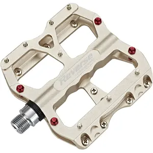 Comparateur de prix : Reverse Components Pédales Inverses Fuga MTB en Aluminium Sable-Métallique, 100x100 mm, 405 g