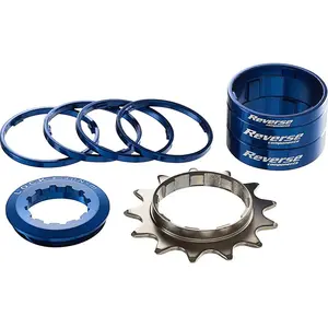 Comparateur de prix : Kit Single Speed avec Pignon 13 Dents REVERSE COMPONENTS Couleur Bleu Foncé