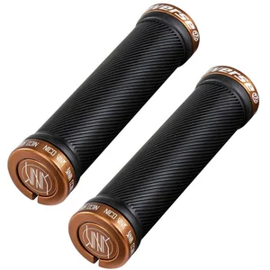 Comparateur de prix : Reverse Components Poignée Inversée MTB Nico Vink Ø30mmx130mm Noir-Cuivre avec Structure Lamellaire