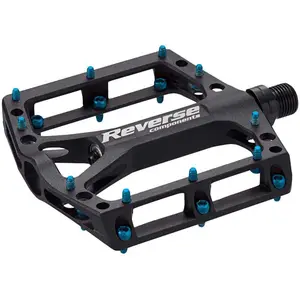Comparateur de prix : Reverse Components Pédale de Recul Black One Noir-Bleu en Aluminium CNC pour VTT