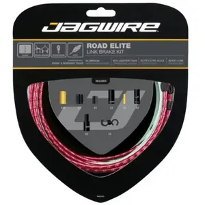 Kit cable et gaine route jagwire road elite link pour freins rouge pas cher
