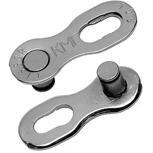 Attache rapide vélo KMC chaîne 9v EPT NR anti-rouille argent (x40) pas cher