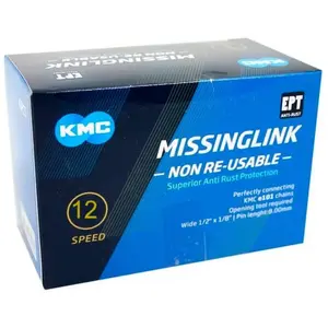 Comparateur de prix : Attache rapide vélo KMC chaîne 12v EPT NR anti-rouille argent (x40)