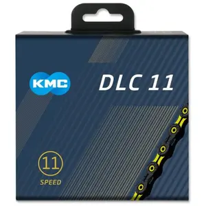 Comparateur de prix : KMC Chaîne 11v X11SL DLC Noir-Jaune 118 Maillons avec Traitement DLC