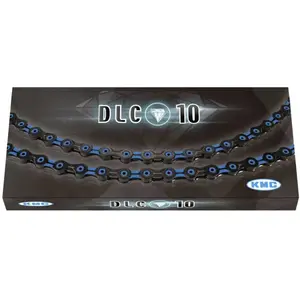 Comparateur de prix : KMC DLC Chaîne 10 Vitesses Unisexe, Noir/Bleu, 116 Link